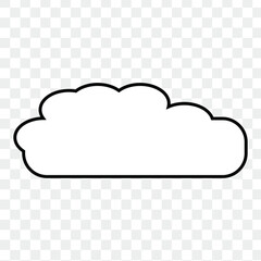 Poster - Vector cloud icons. Editable stroke thin line set. Natural weather symbol of rain, cloud services, hosting. EPS 10.