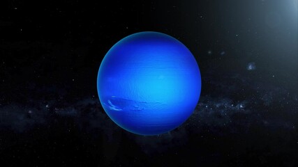Wall Mural - 4K Neptune and Milky Way Seamless Loop