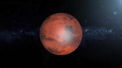 Wall Mural -  4K Mars and Milky Way Seamless Loop