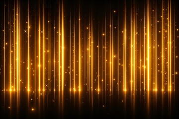 Aufkleber - Golden light streaks and sparkles on dark background.