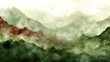 © Luthfi - Misty Mountainscape Green Hues Enveloping Peaks