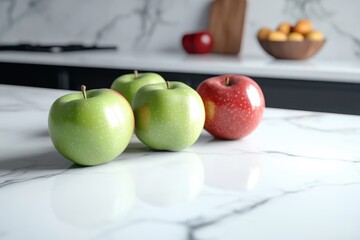 Wall Mural - Apples on Marble Countertop