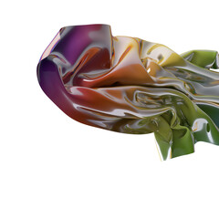 Poster - A mesmerizing swirl of iridescent fabric catching the light in a vibrant display