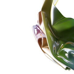 Poster - A mesmerizing swirl of iridescent fabric catching the light in a vibrant display