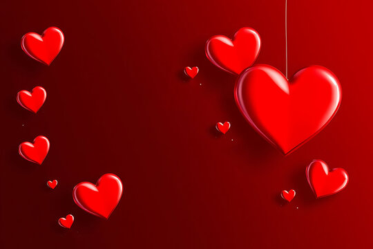 Happy valentine's day. with creative love composition of the hearts. Vector illustration
