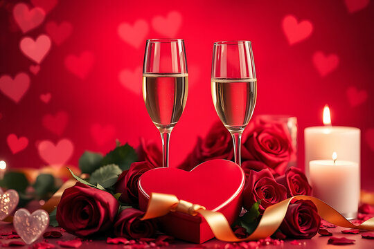 Happy valentine's day. with creative love composition of the hearts. Vector illustration
