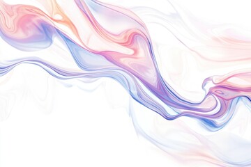 Poster - A beautiful pattern of pink and blue swirling shapes on a white background