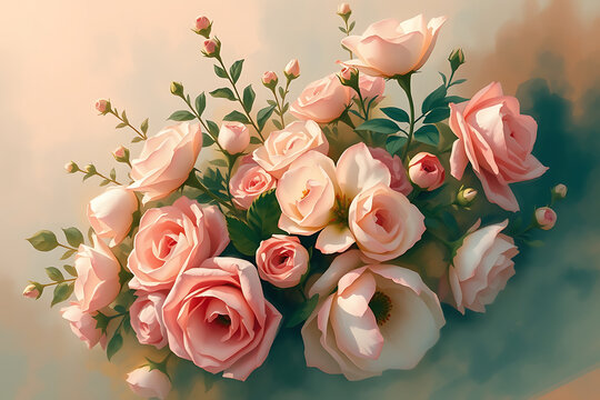Happy valentine's day. with creative love composition of the hearts. Vector illustration
