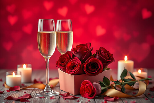 Happy valentine's day. with creative love composition of the hearts. Vector illustration
