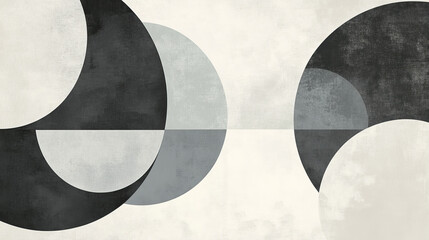 Poster - Abstract vector background with white and grey transparent rectangles