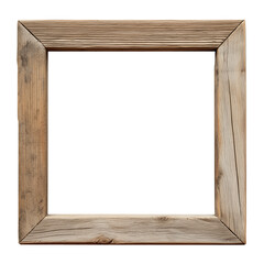 Poster - Old empty wooden picture frame isolated on white background