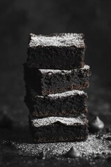 Wall Mural - Brownie Stack Powdered Sugar