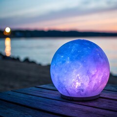 Wall Mural - glass sphere on the beach