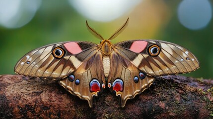 Wall Mural - Close-up of a butterfly perched on a tree branch