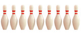 bowling  pins ball isolated cut out for background - 3d rendering