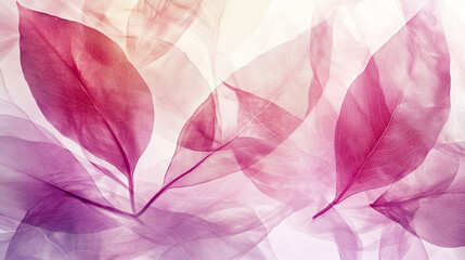 Poster - Delicate leaves create an abstract pattern in soft hues during daylight hours