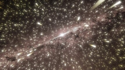 Wall Mural - Space Travel with Milkyway Galaxy