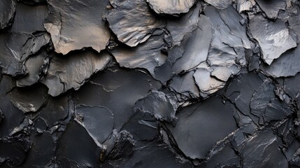 Poster - Textured Black Anthracite Slate Background for Modern Design and Creative Projects
