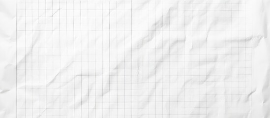 Poster - Crumpled blank squared manuscript paper ideal for creative writing drawing and artistic exploration background concept