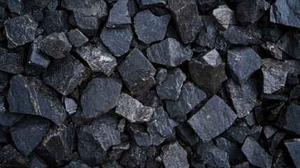 Poster - Black Anthracite Granite Rock Texture Natural Background for Design and Construction Projects