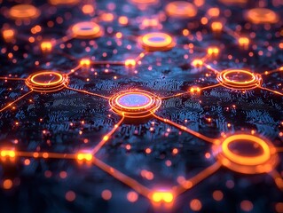 Poster - ai assisted quantum internet interface with glowing global communication links