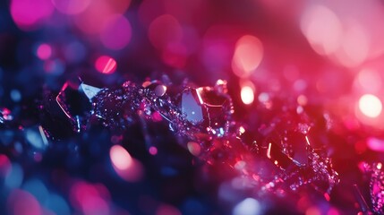 Poster - Colorful Bokeh Abstract Background with Vibrant Defocused Lights and Gemstone Texture for Elegant Design and Creative Projects