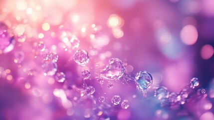 Poster - Colorful abstract bokeh background with soft blurred lights and water droplets creating dreamy texture for creative design projects.