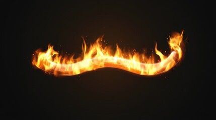 Poster - Dynamic gas flames igniting against a black backdrop creating a dramatic visual effect for creative projects