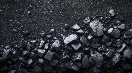 Poster - Cement and Rock Texture on Dark Background for Industrial and Construction Themes