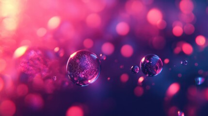 Poster - Vibrant abstract bokeh background with colorful bubbles and soft focus for creative design projects and visual compositions.