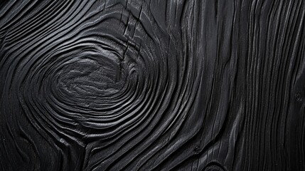 Aufkleber - Textured Black Wooden Surface with Unique Grain Patterns Ideal for Backgrounds and Design Projects