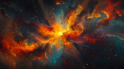 Wall Mural - mesmerizing cosmic explosion