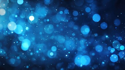 Poster - Blue bokeh background with soft water splash effect creating a tranquil and serene atmosphere for design and presentations.