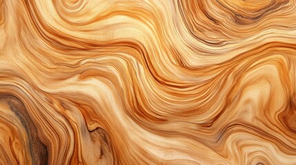Poster - Wood grain abstract texture with flowing patterns in warm tones for background or design use in nature and interior themes