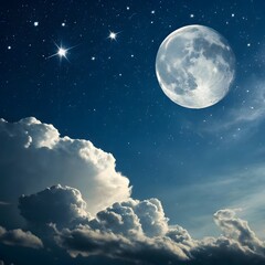 Wall Mural - moon and clouds