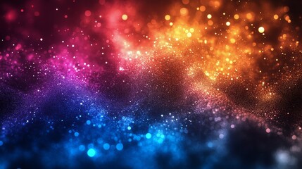 Wall Mural - colorful cosmic explosion with vibrant hues in a starry background depicting deep space