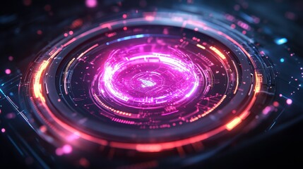Poster - Futuristic Technology Design with Clean Lines and Bright Colors