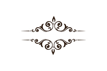 Wall Mural - hand-drawn vector dividers. lines, borders, and laurels set. frame border ornament. the decor line d