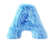 © Matej - Isolated Light Blue Furry Letter A