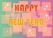 © Juan Antonio  - Happy New Year, on abstract and eye-catching banner, with geometric elements.