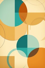 Poster - Abstract background design featuring large geometric shapes in contrasting colors with text space