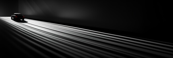 Poster - Exploring light and shadow  an abstract composition of varied shades in black with lines and shapes