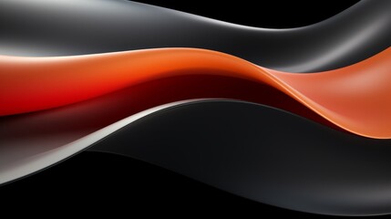 Poster - Vibrant abstract artwork featuring bright orange, black, and light gray textures and shapes