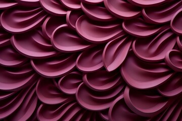 Poster - Modern minimalist design of linear flowers in burgundy with varied line thickness and shades