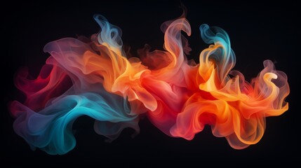 Poster - Captivating dancing lights create a mesmerizing effect against a dark background