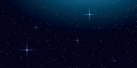 starry sky background. vector on blue background