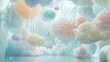 © hazia - Pastel cloudscape, dreamy, soft, rain.