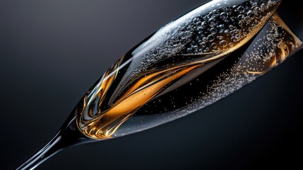 Fototapete - A black and gold patterned background with triangles