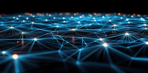 Poster - Abstract futuristic electronic circuit technology background in 2D illustration