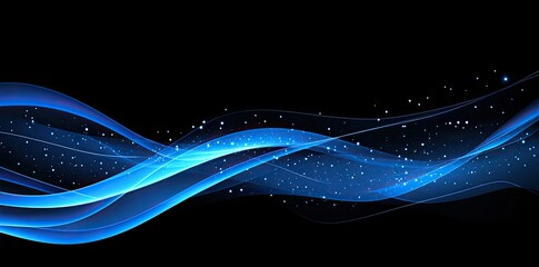 Poster - 2D abstract illustration of a futuristic electronic circuit technology background